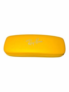 Ray-Ban Yellow Hard Eyewear Case with Logo